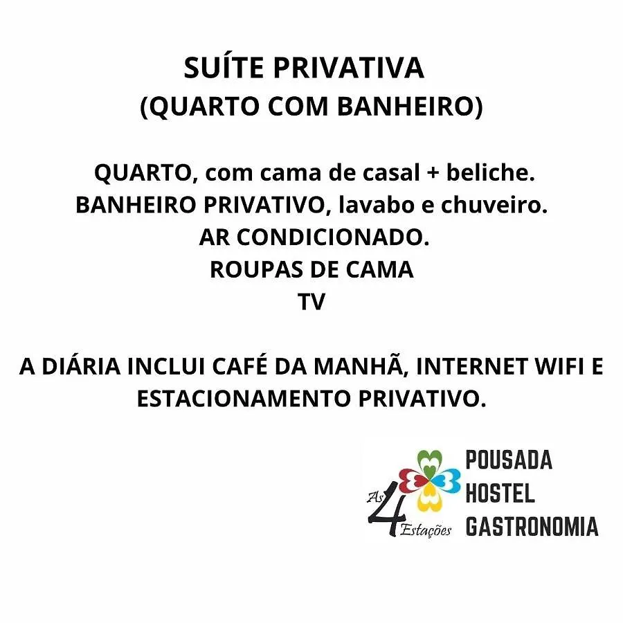 Pousada - Hostel - Gastronomia - As 4 Estacoes Garopaba