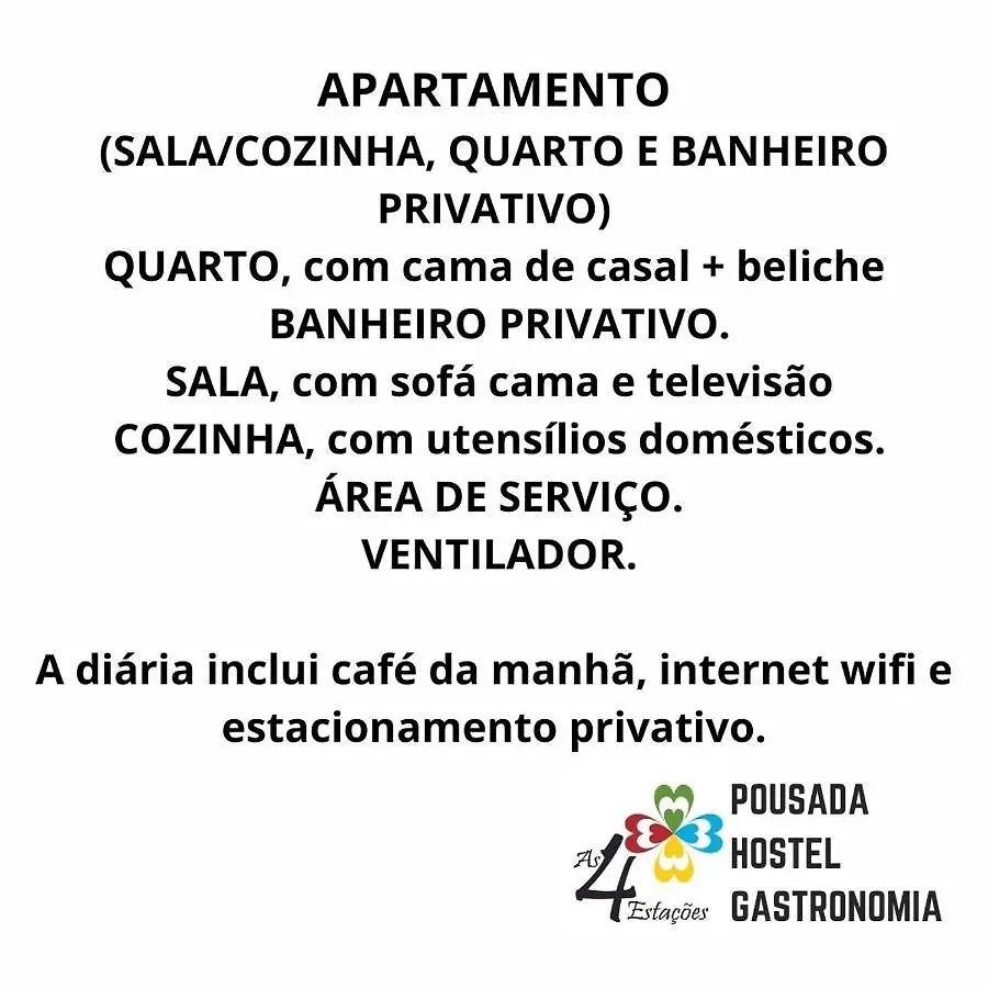 Pousada - Hostel - Gastronomia - As 4 Estações Garopaba Brasil